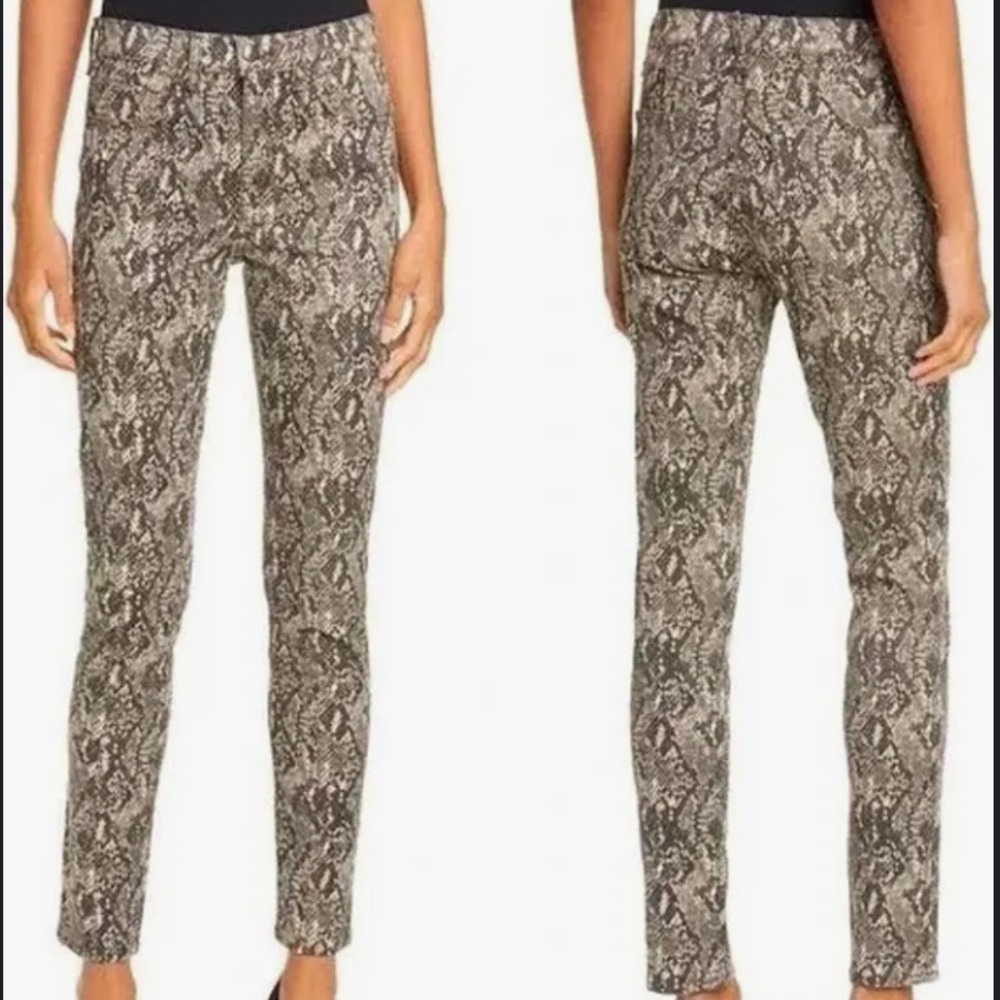 NWT VERONICA BEARD ‘KATE’ PYTHON PRINT SKINNY STRETCH HIGH RISE JEANS